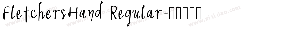 FletchersHand Regular字体转换